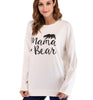 Load image into Gallery viewer, Mama Bear Print Patch Sleeve Maternity Sweatshirt