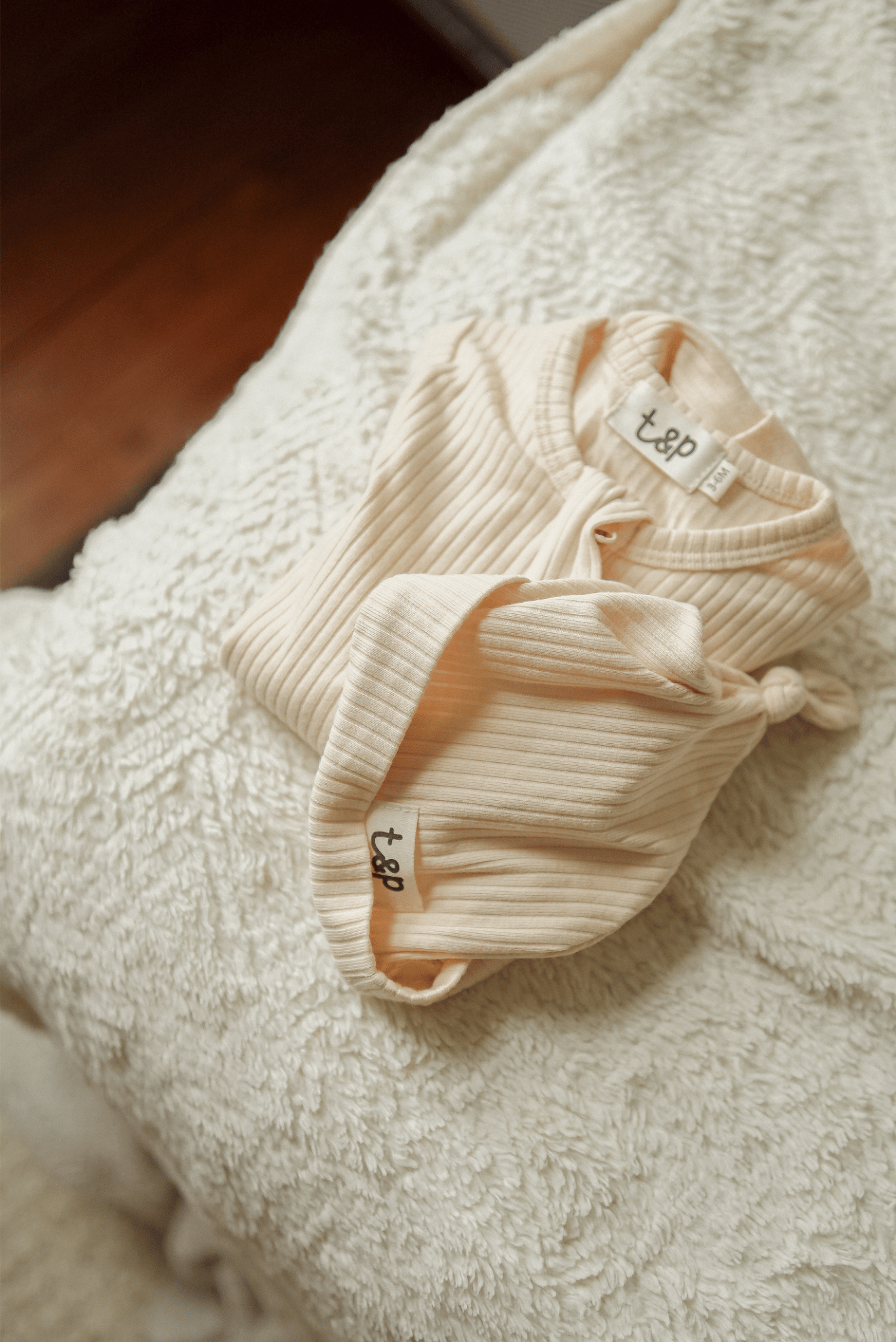 Organic Cotton Long Sleeved Footie Bodysuit with Beanie