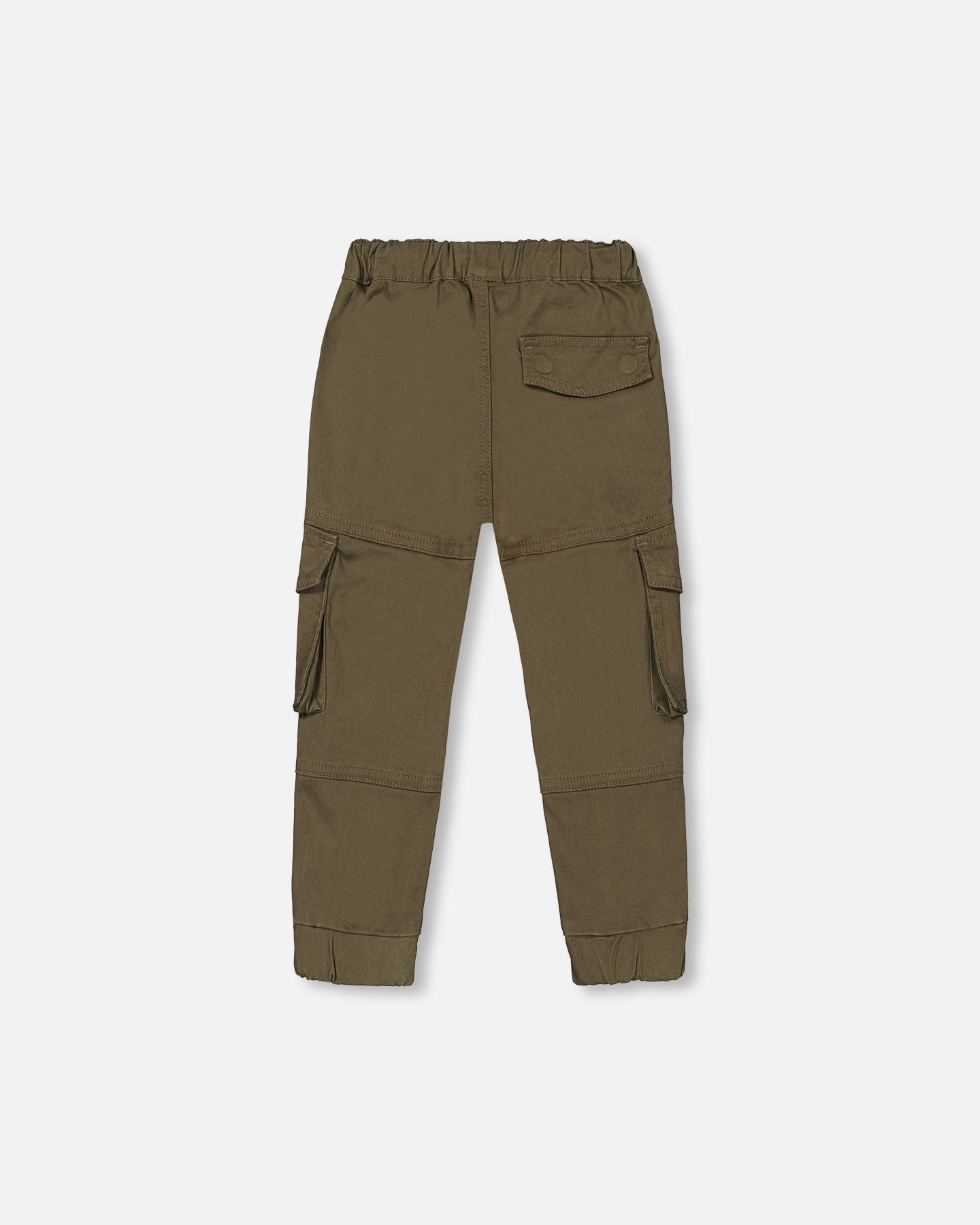 Stretch Twill Jogger Pants With Cargo