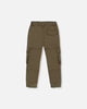 Stretch Twill Jogger Pants With Cargo