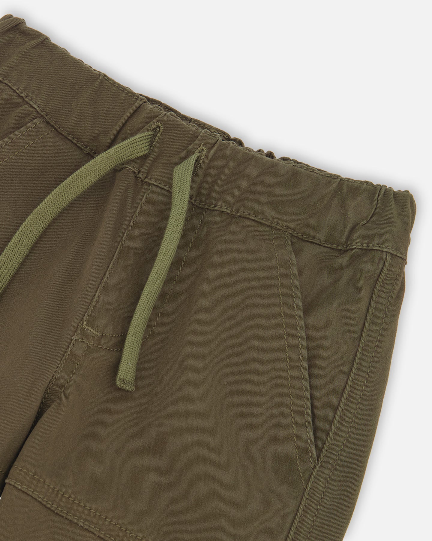 Stretch Twill Jogger Pants With Cargo