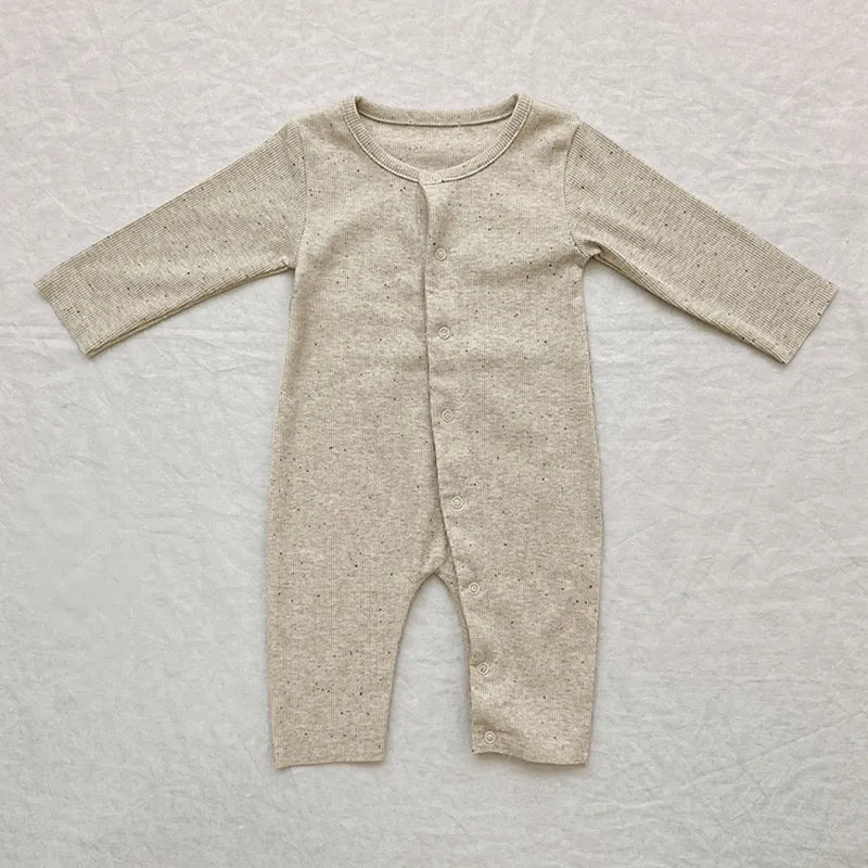 Berly Dot Ribbed Botton Up Overall With Bunny Hat
