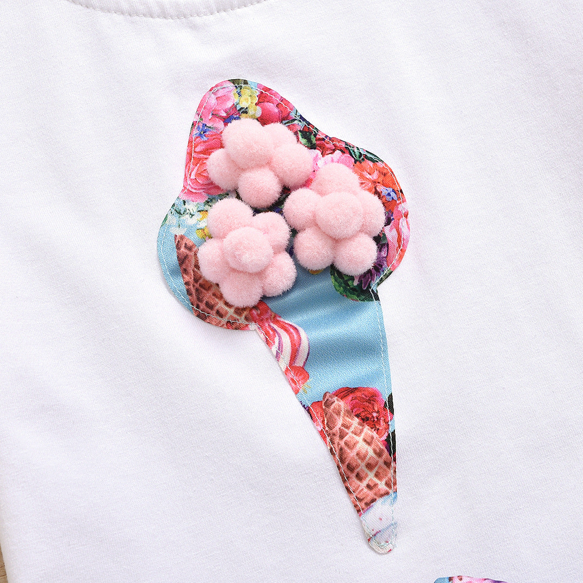 Carmina Ice Cream Printed Shirt & Floral Fishtail Skirt