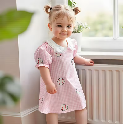 Juliette Baseball Print Casual Summer Dress