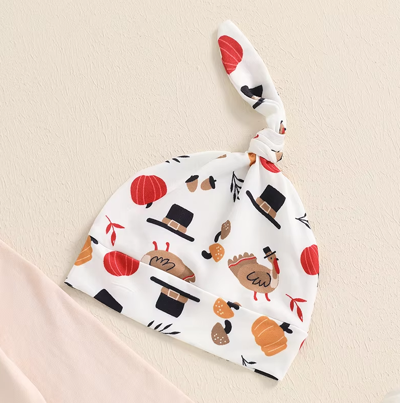 Brad First Thanksgiving Printed Pants Set