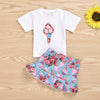 Carmina Ice Cream Printed Shirt & Floral Fishtail Skirt