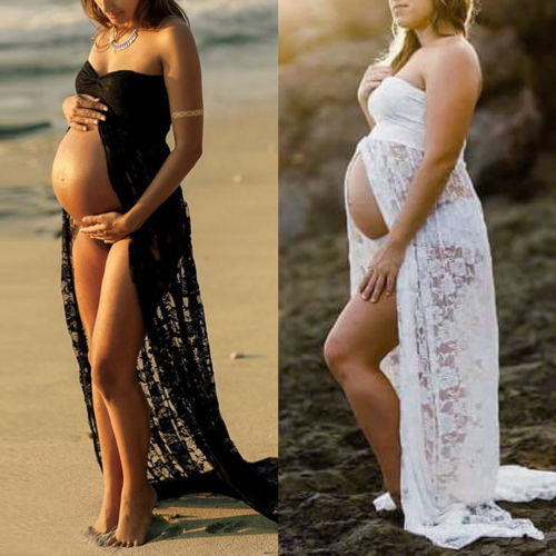 Tube Lace Maternity Photo Shoot Dress