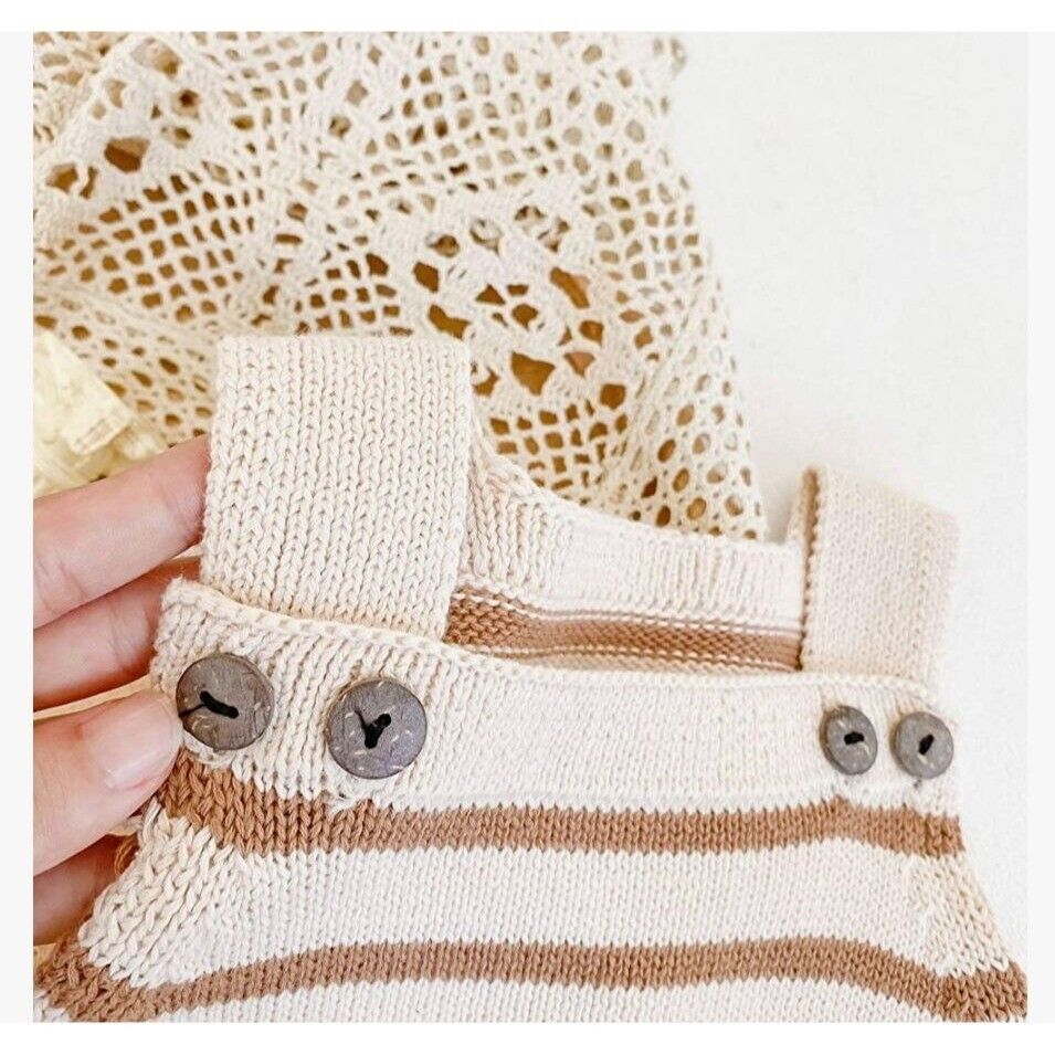 Tiara Knitted Button Romper
