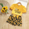 Load image into Gallery viewer, Vicky Princess Printed T-shirt &amp; Sunflower Short