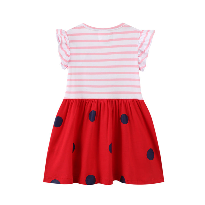 Lady Bug Stripe Dress