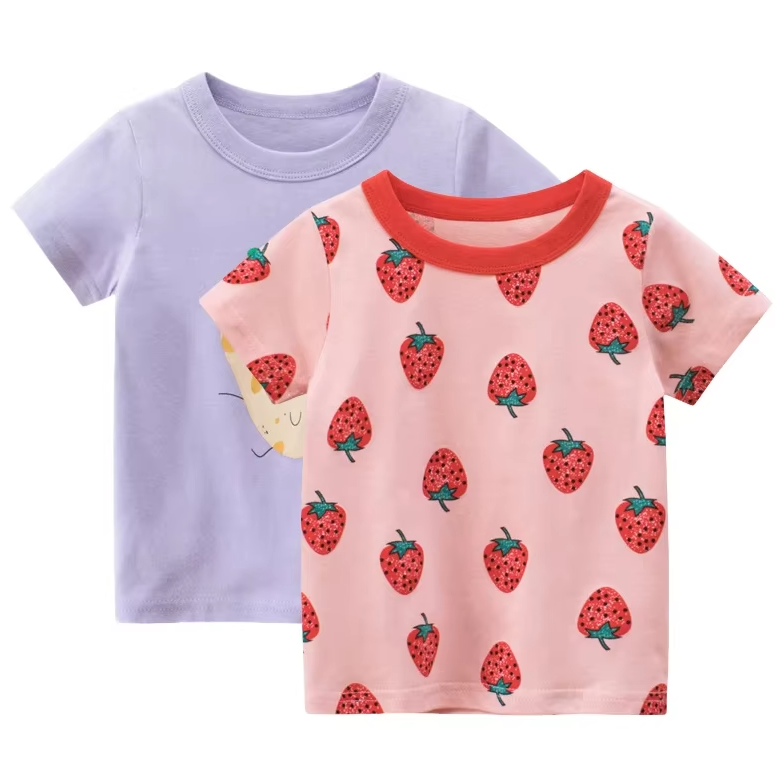 Fruit Print Cotton T-Shirt