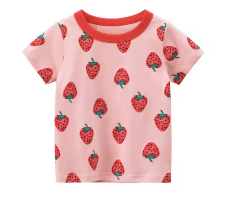 Fruit Print Cotton T-Shirt