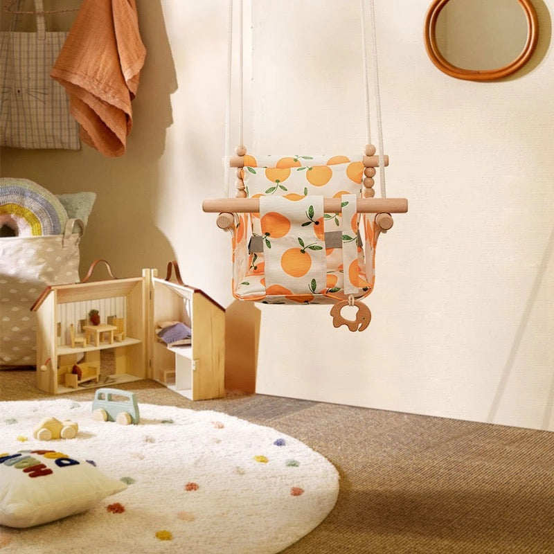 Cotton Canvas Baby Swing