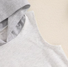 Rocco Gray Summer Sleeveless Hoodie Shorts Set