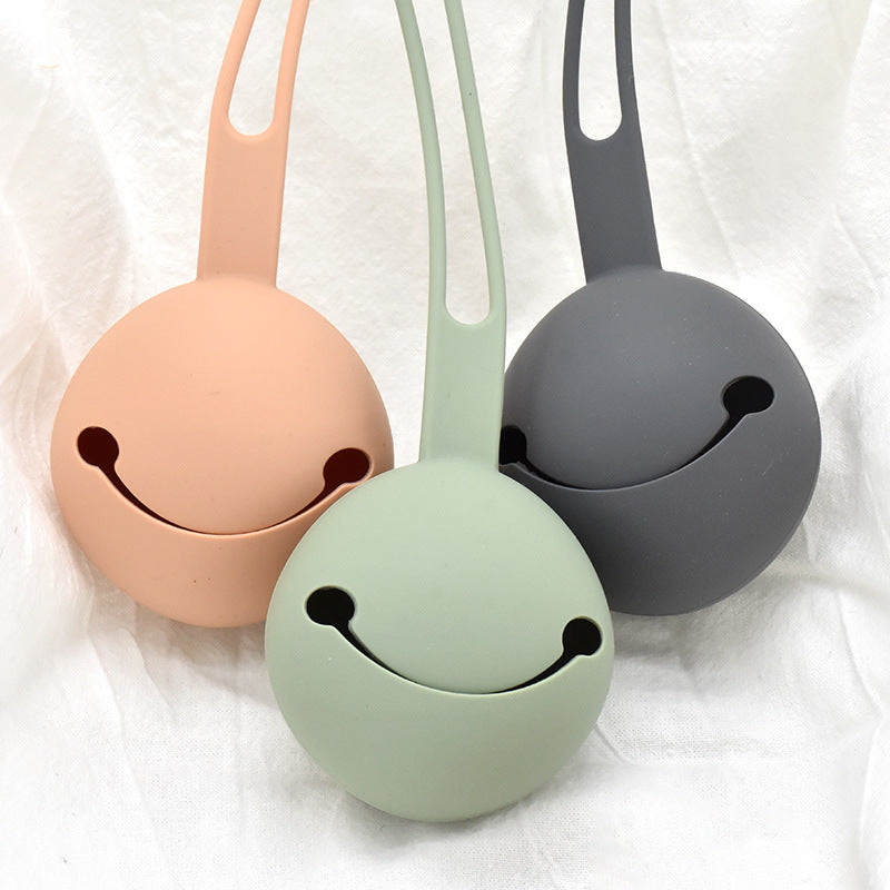 Smiley Face Pacifier Silicone  Storage Bag