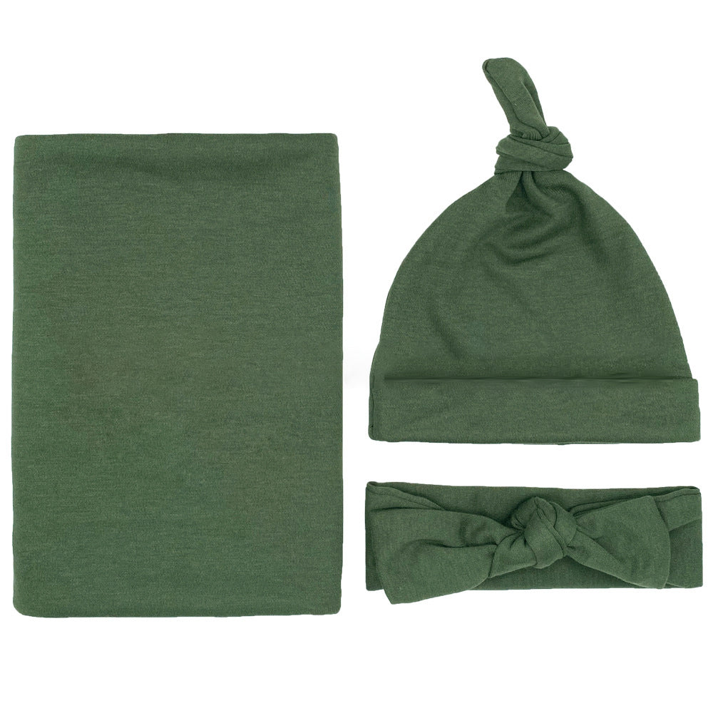 Pure Cotton Blanket Headband & Hat Set