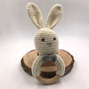 Baby Bunny Ear Teether Wooden Teething Ring Newborn Sensory Toy