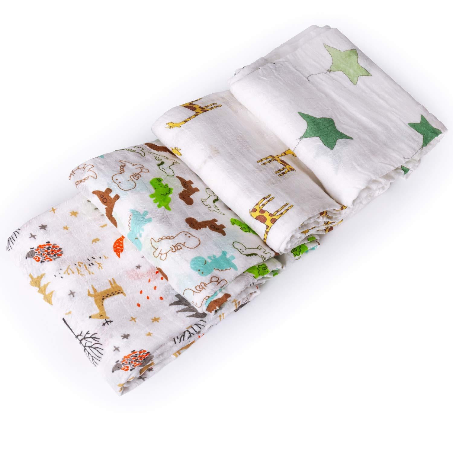 Bamboo Muslin Swaddle Receiving Blanket