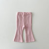 Candy Color Bell-bottom Split Pants