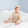 Knitted Front Button Cotton Romper