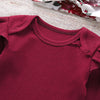 Three Piece Baby Girl Cotton Long Sleeved One Piece Romper Baby Trousers