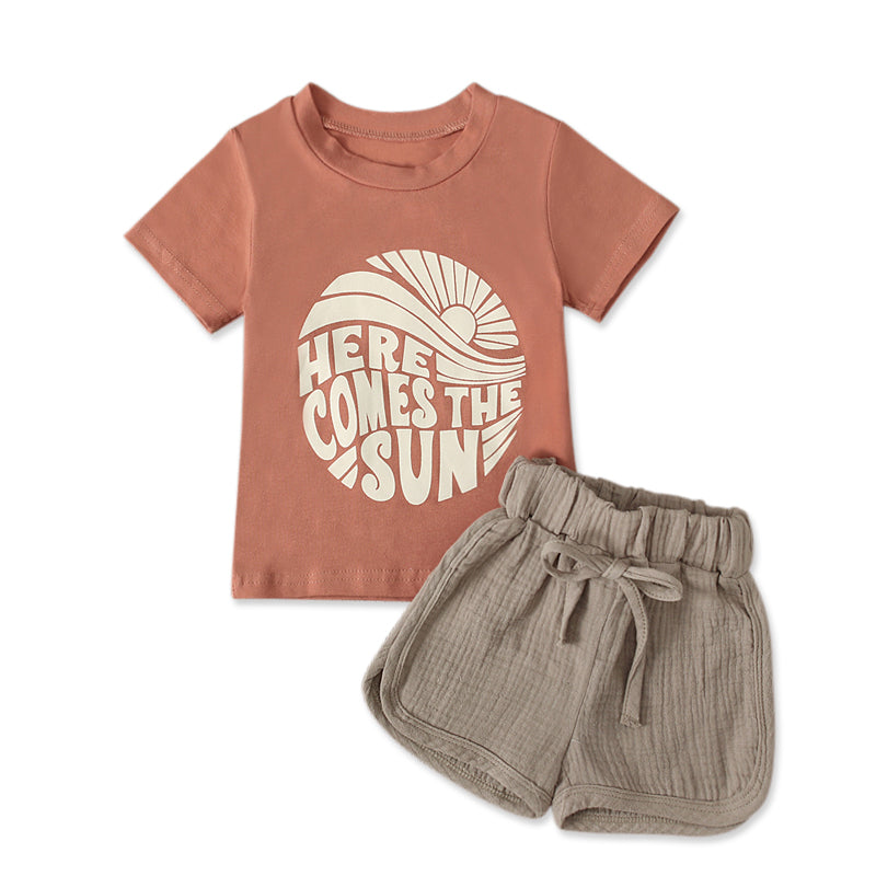 Here Comes Sun Casual Summer  Set