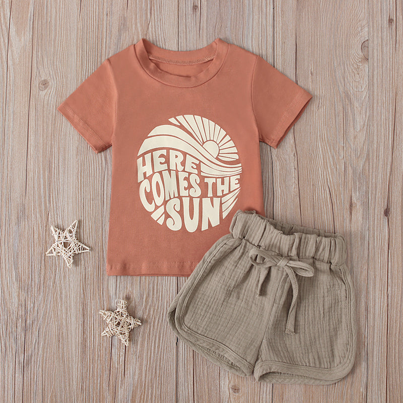 Here Comes Sun Casual Summer  Set