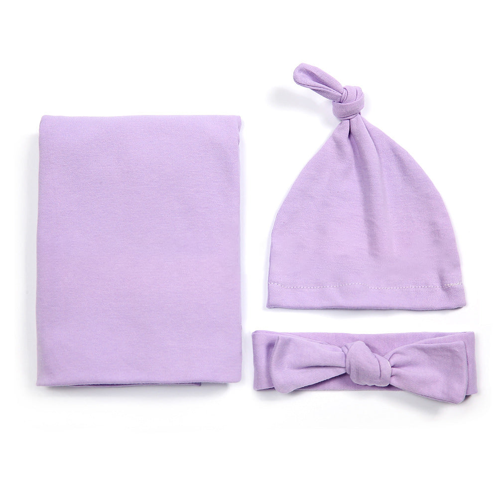 Pure Cotton Blanket Headband & Hat Set