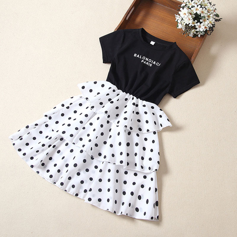 Short Sleeved Polka Dot Summer Dress