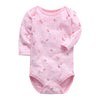 One-Piece Cotton Baby Long-Sleeved Bodysuit
