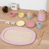 Wooden Children's Play House Tea Set