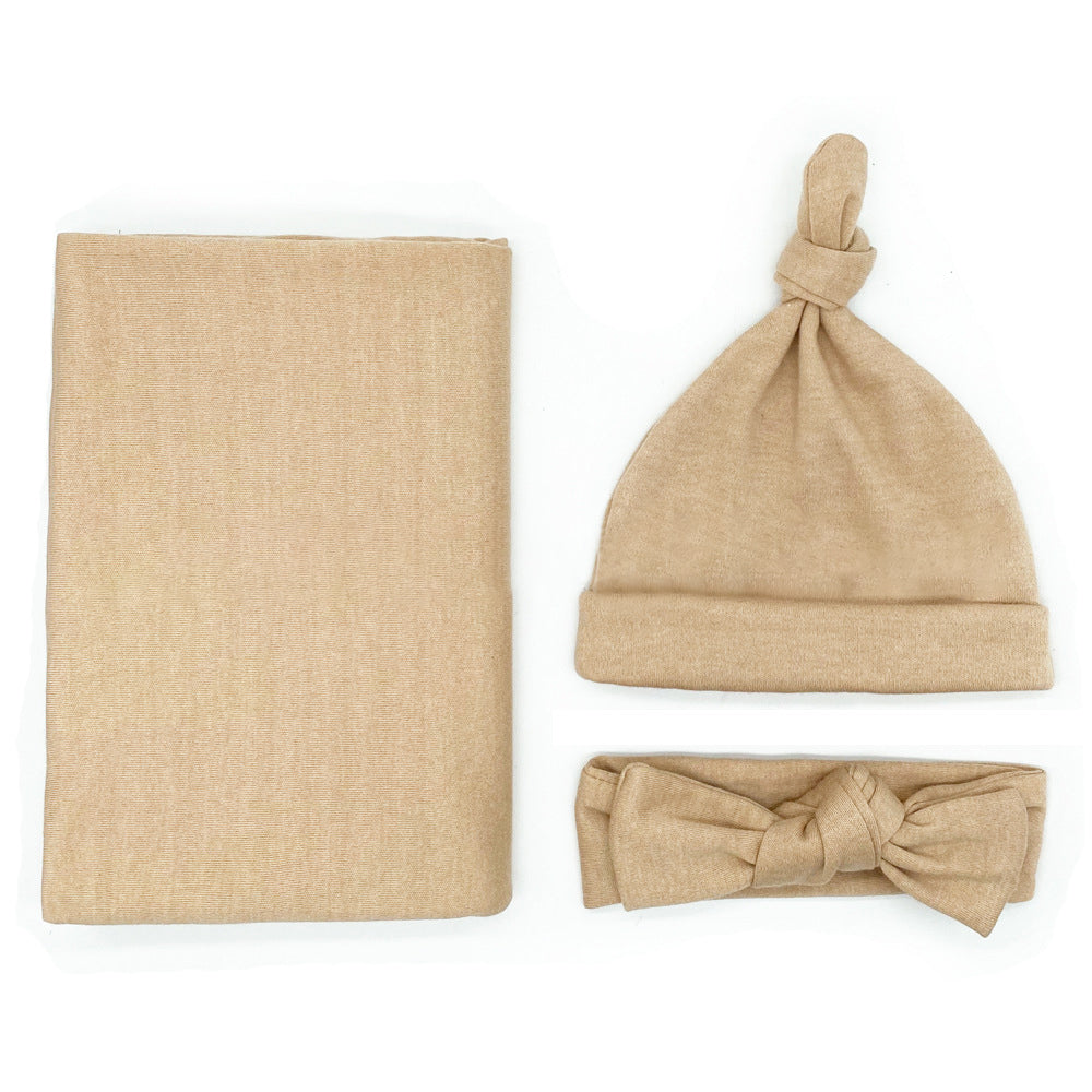 Pure Cotton Blanket Headband & Hat Set