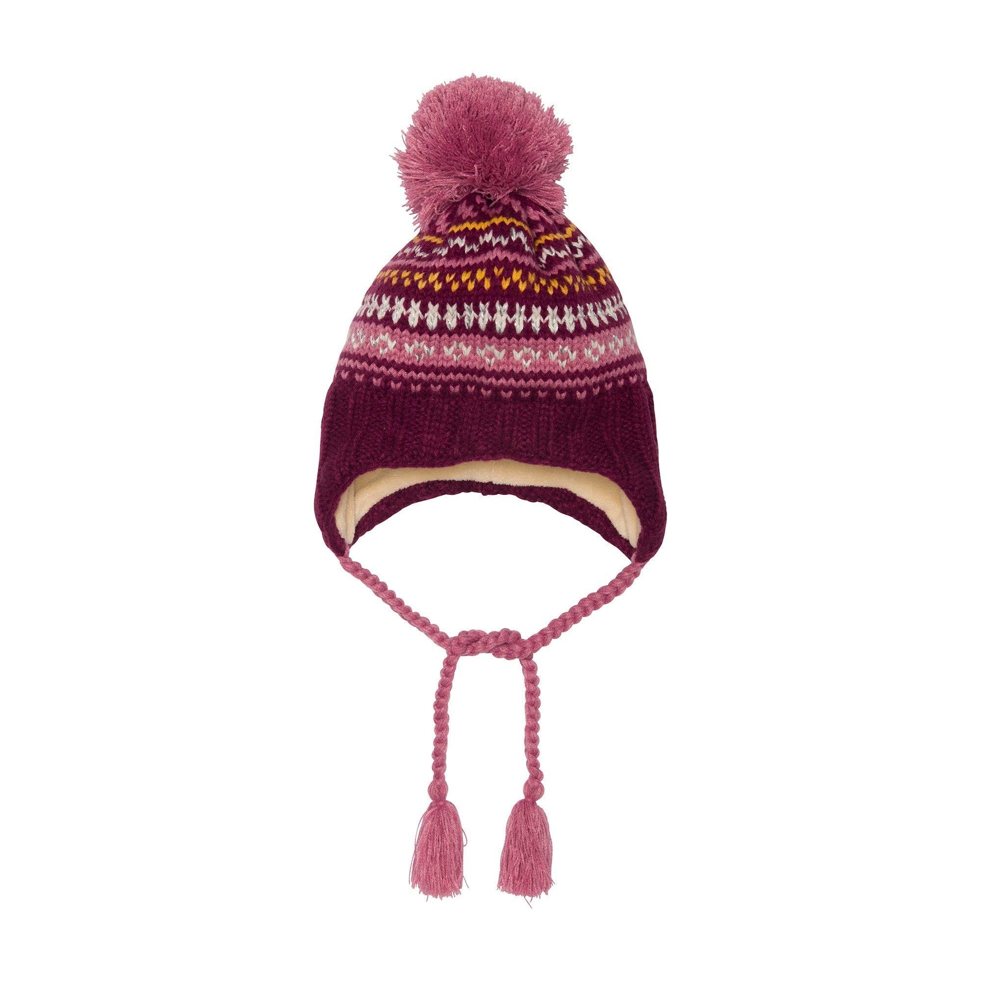 Striped Earflap Knit Hat