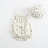 Scarlett Star Sleeveless Smocked Suit and Hat Set
