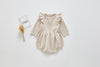 Small flying sleeve knitted baby one piece clothes