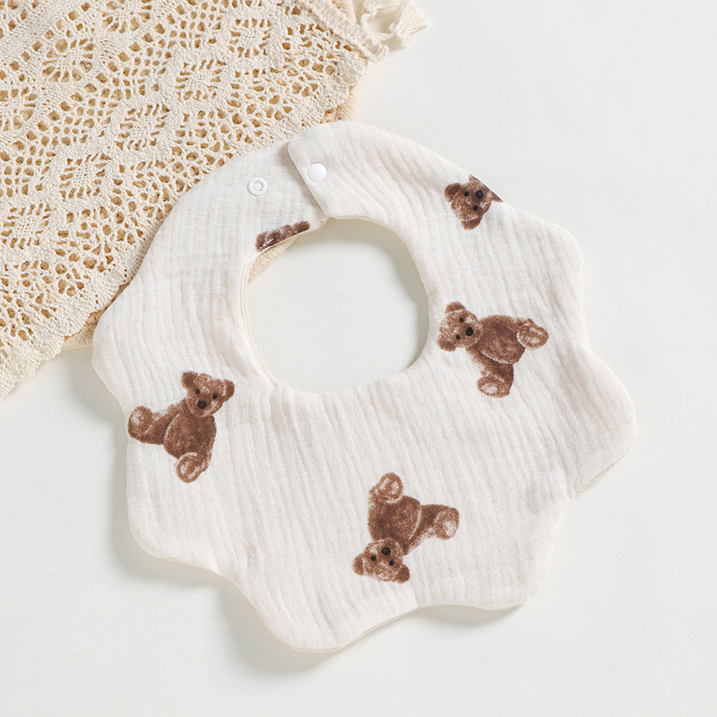 Cartoon Cotton Anti Spitting Bib