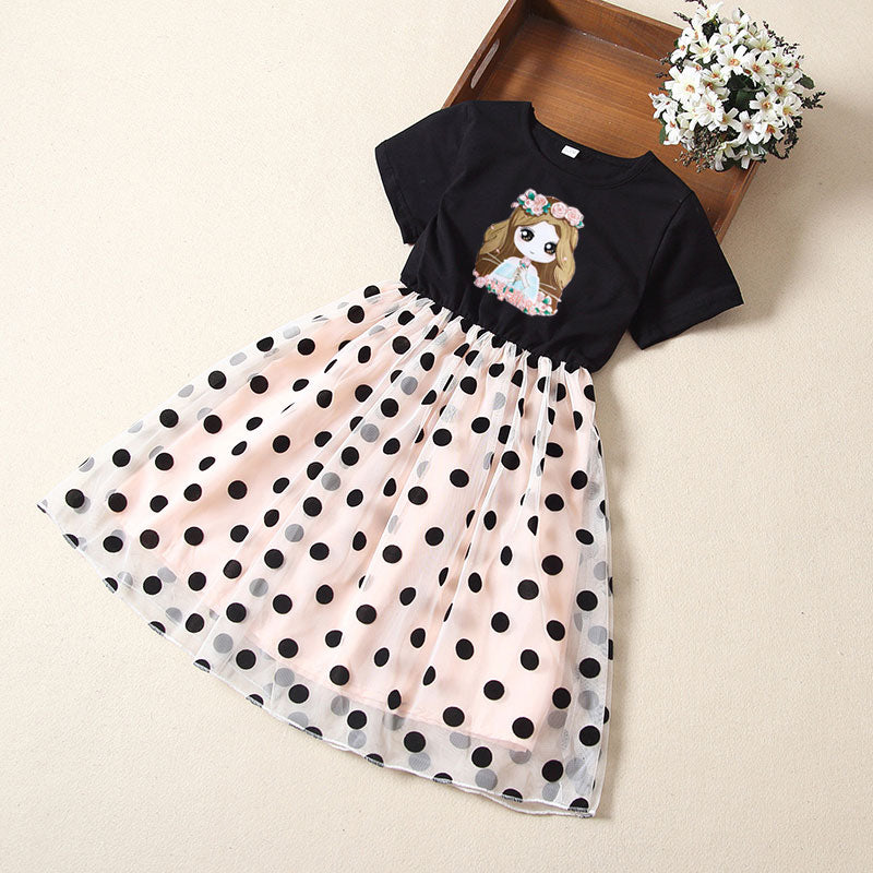Short Sleeved Polka Dot Summer Dress