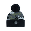 Knit Hat Camo Black And Khaki