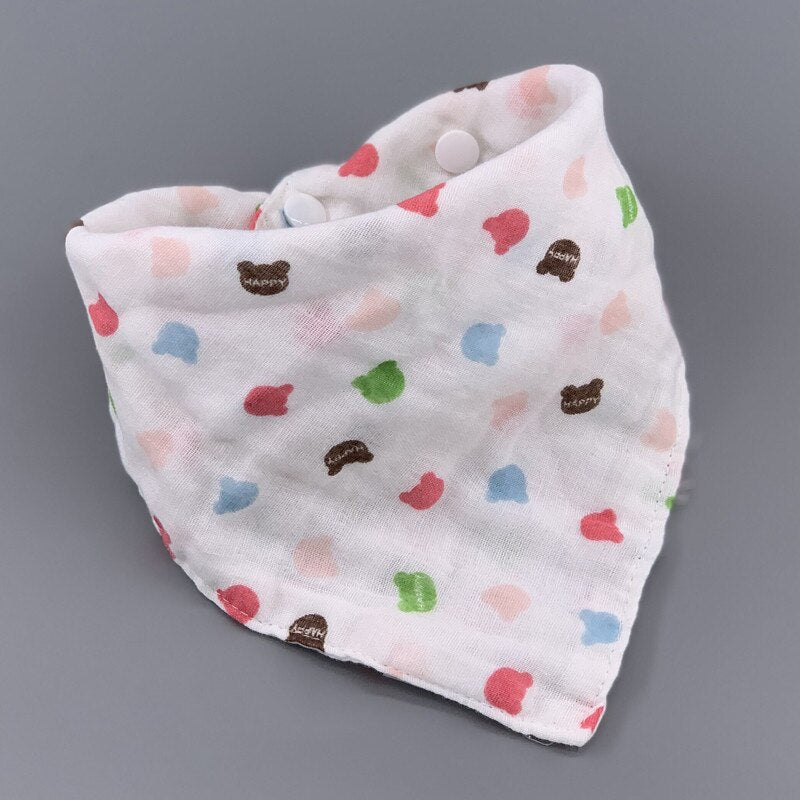 3 Pack-100% Cotton Gauze Baby Bibs