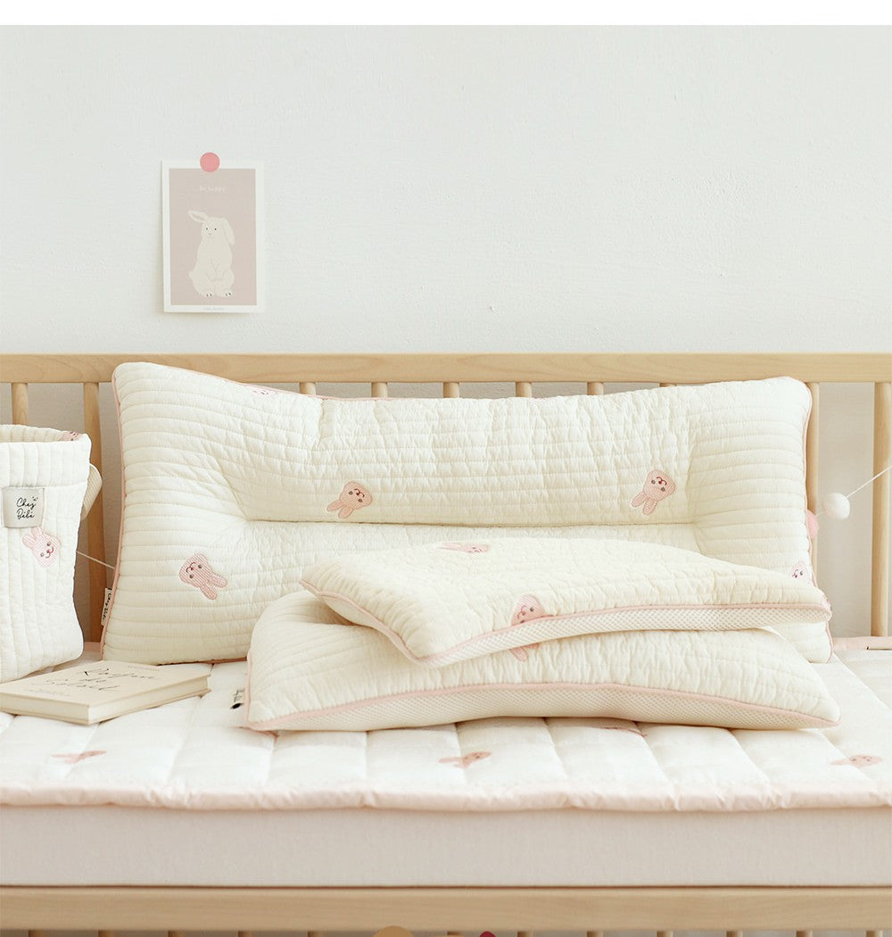 Embroidery Baby Breathable  Flat Head Shaping Pillow