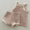 Summer Baby Kids Cute Cotton Camisole Shorts Set