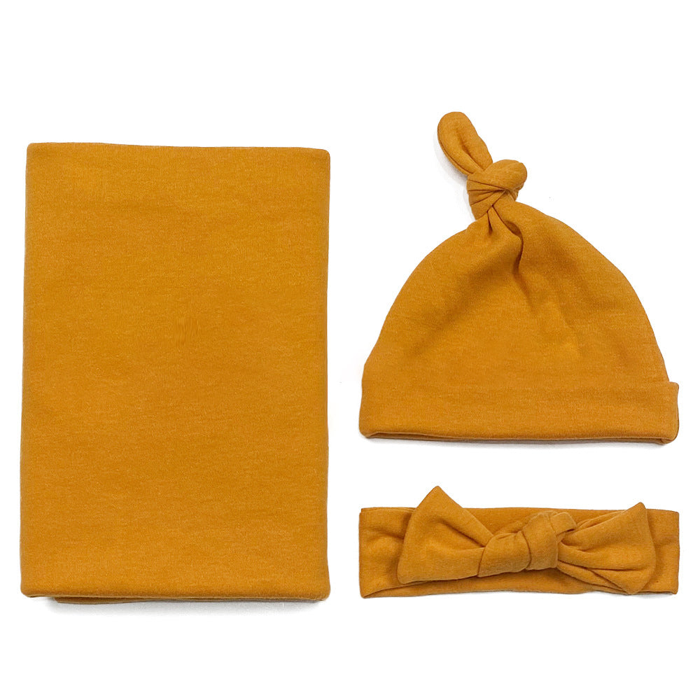 Pure Cotton Blanket Headband & Hat Set