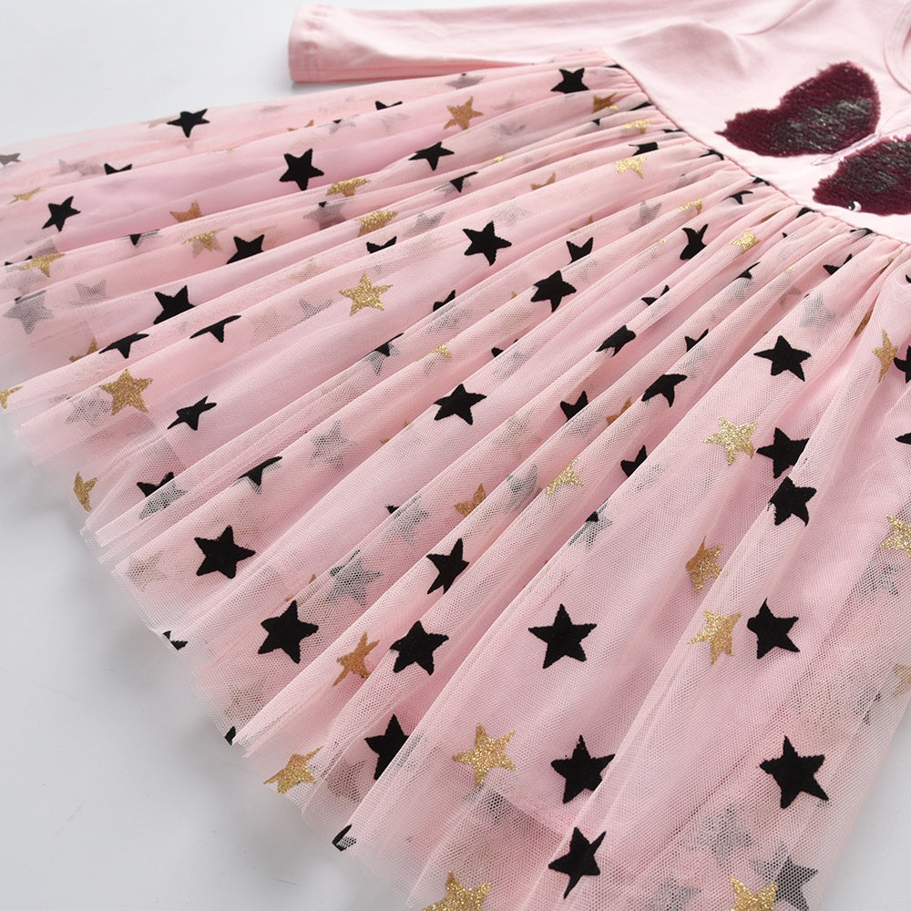 Butterfly Long Sleeve Girls Dress