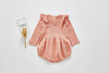 Small flying sleeve knitted baby one piece clothes