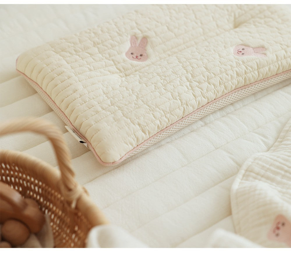 Embroidery Baby Breathable  Flat Head Shaping Pillow