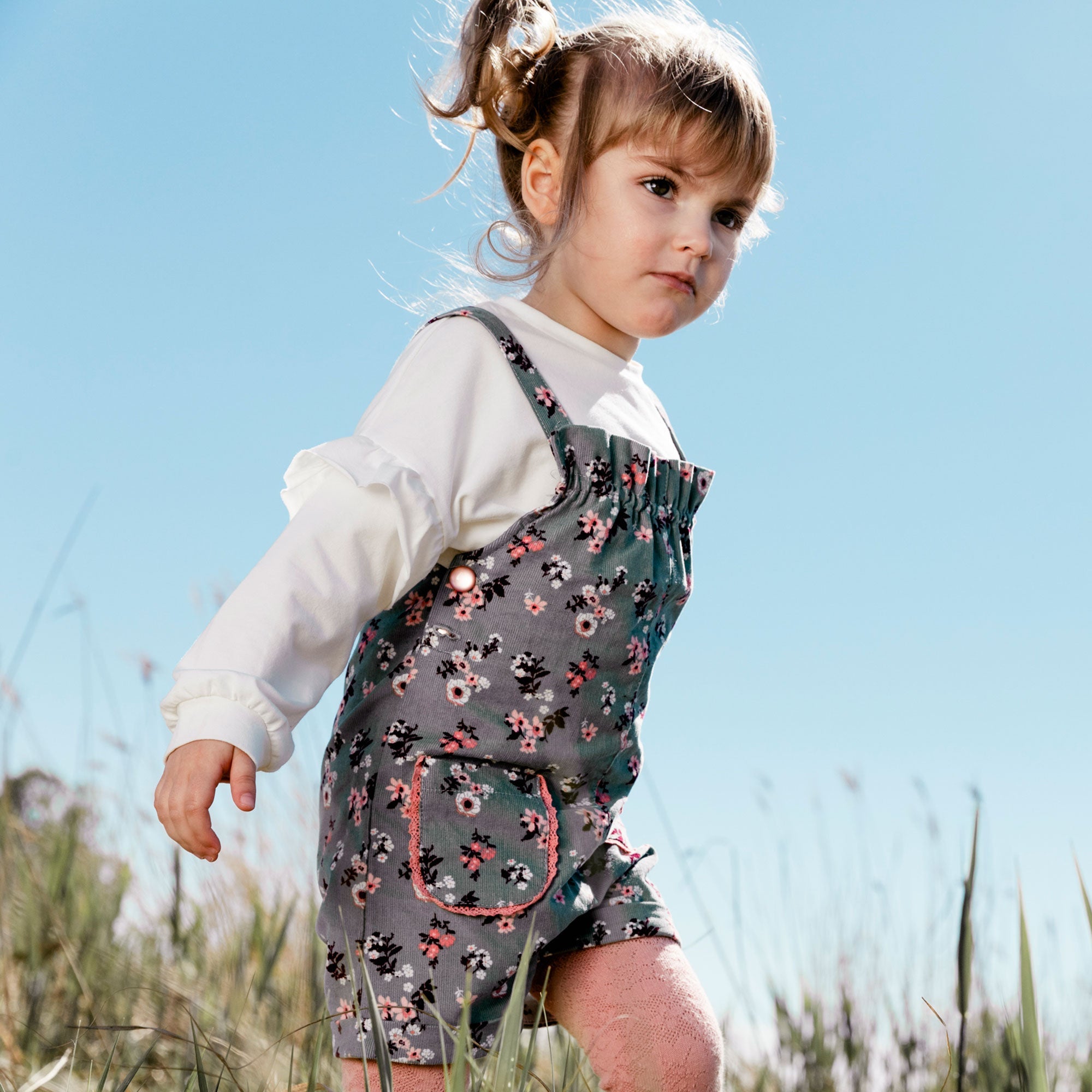 Printed Flowers Cotton Romper