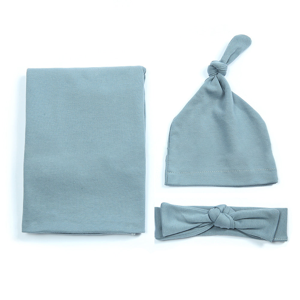 Pure Cotton Blanket Headband & Hat Set