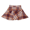Plaid Skirt With Pocket Plum And Ocher