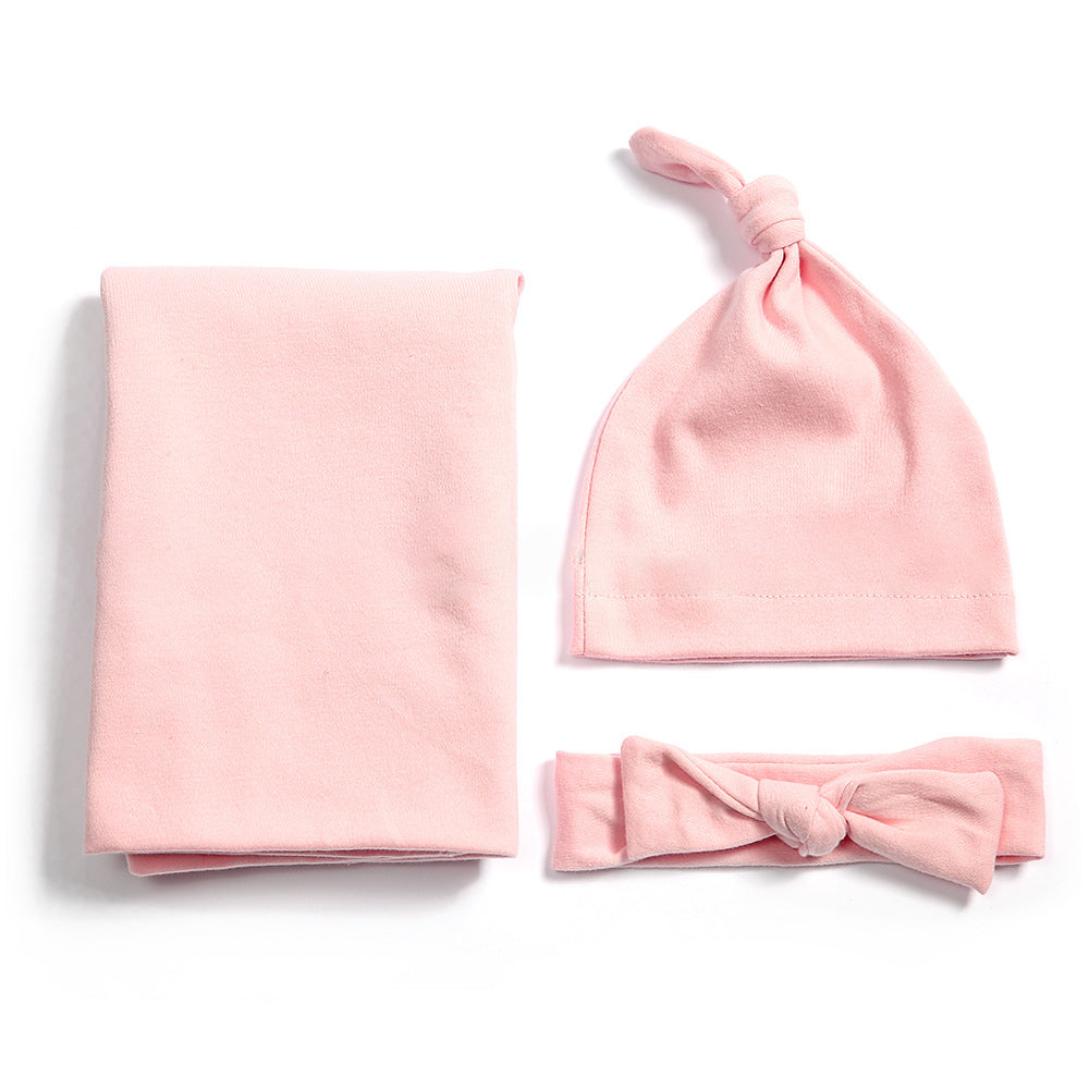Pure Cotton Blanket Headband & Hat Set