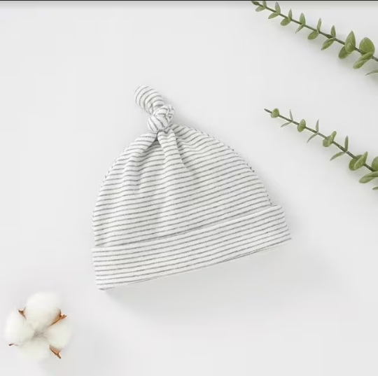 Adorable Striped Knotted Baby Beanie/Hat